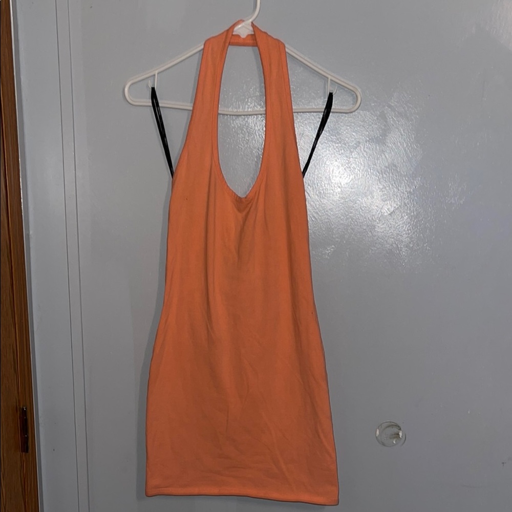 Orange Halter Dress